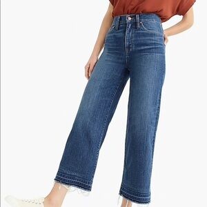 J Crew Point Sur Wide Leg Crop Jeans 28
